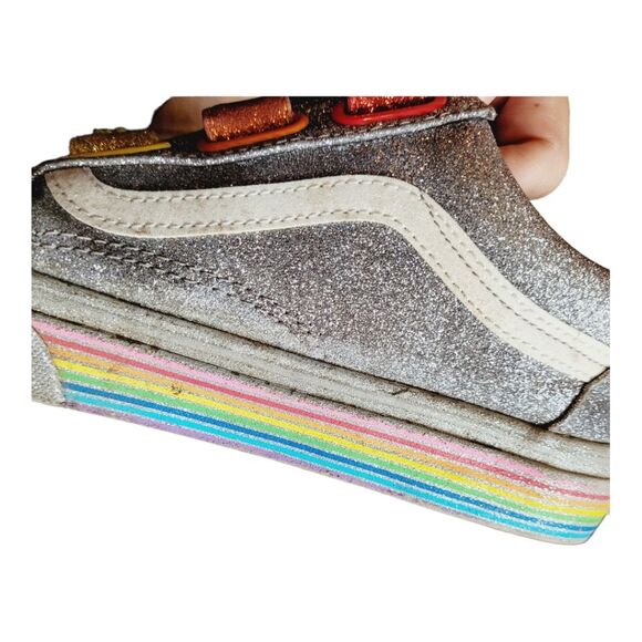 VANS X OLD SCHOOL V 5 FLOUR SHOP RAINBOW GlItter MEN 6 WOMENS 7.5 - Picture 11 of 14